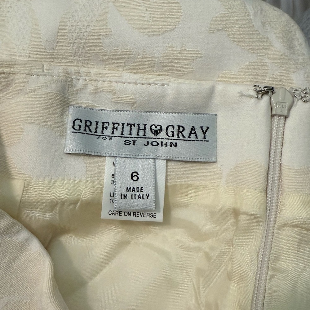 Griffith Gray For St. John Women's Pull On Pants Size 6 Back Zipper Silk - Picture 5 of 6